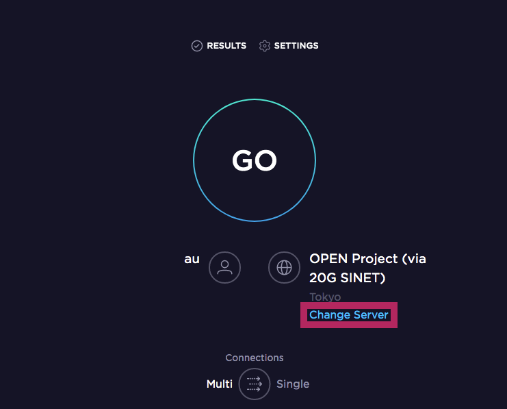 Speedtet画面キャプチャ