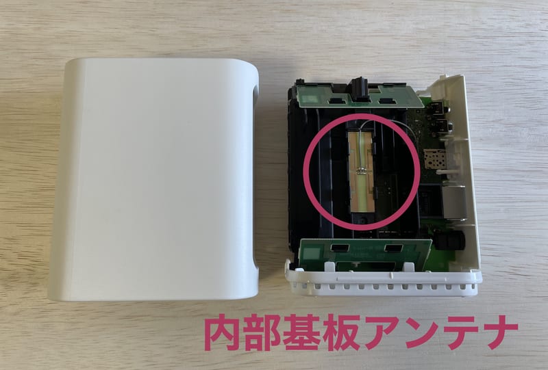 WiMAXホームルーターの内部アンテナ