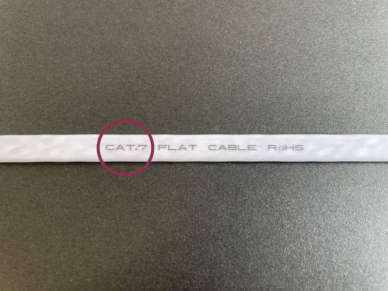 LANケーブルに刻印されたカテゴリ種別