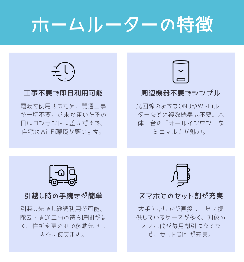 ホームルーターの特徴