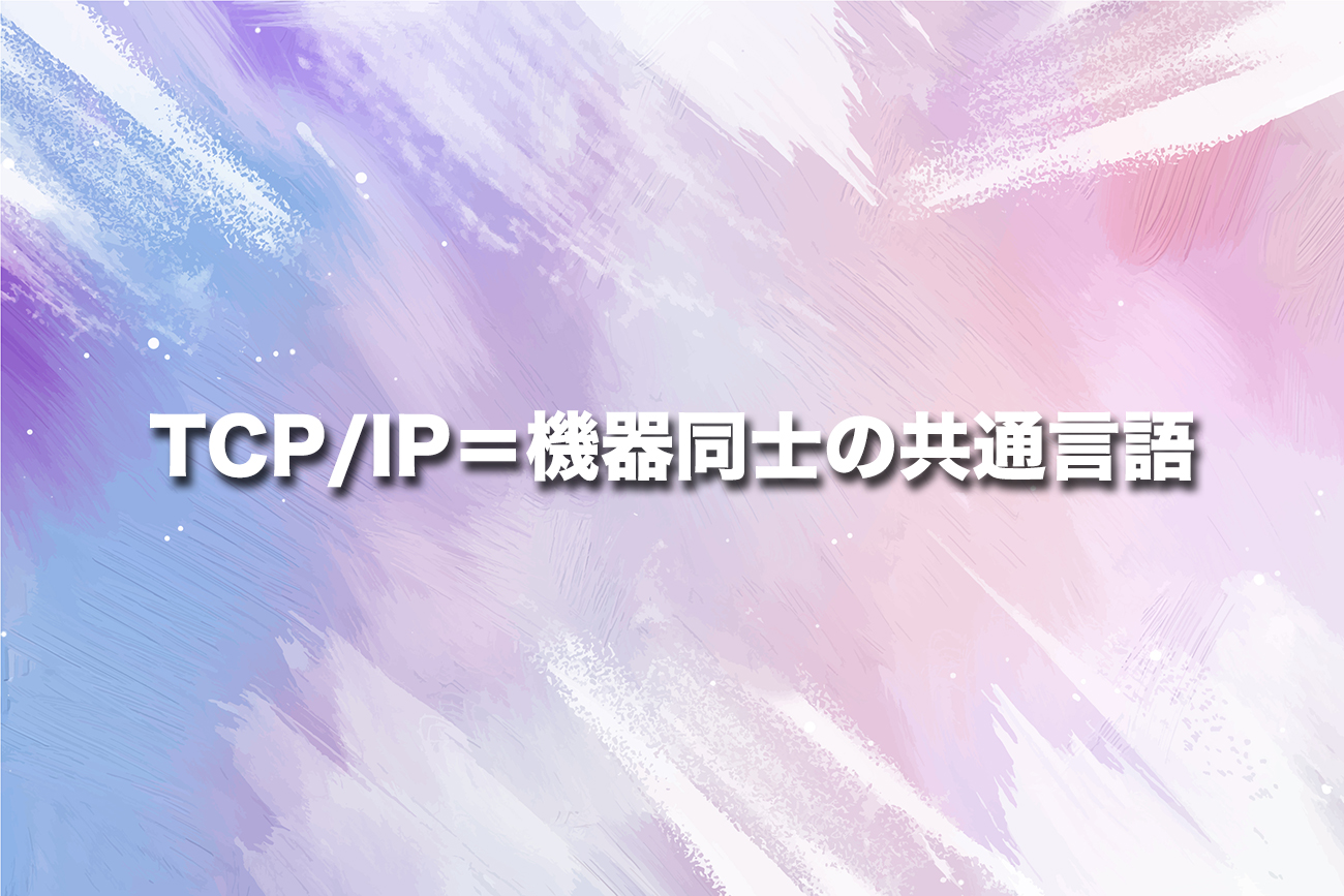インターネット上では、TCP/IPと呼ばれる共通言語でやり取りをする
